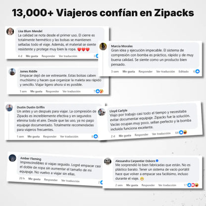 Zipacks® Sistema de Compresión Inteligente